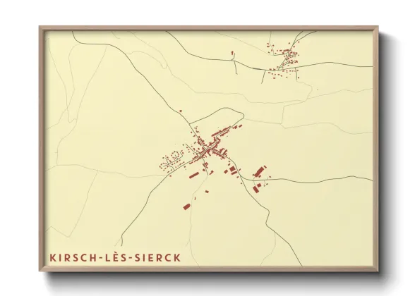 Une affiche de carte sur Kirsch-lès-Sierck