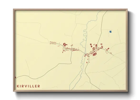 Une affiche de carte sur Kirviller