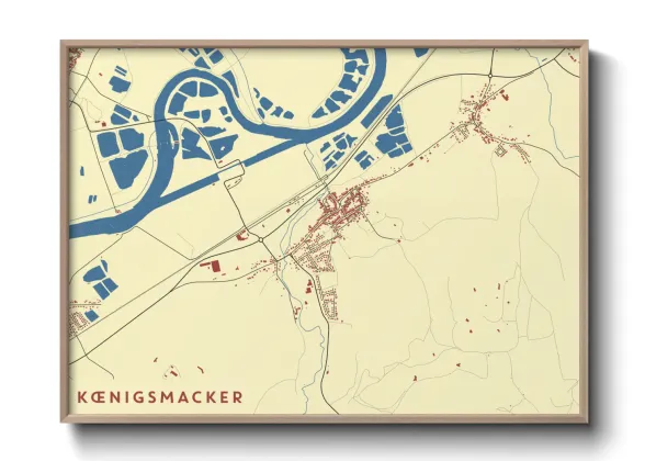 Une affiche de carte sur Kœnigsmacker