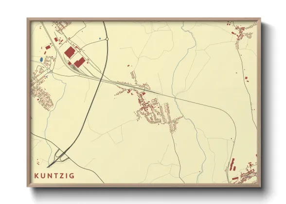 Une affiche de carte sur Kuntzig