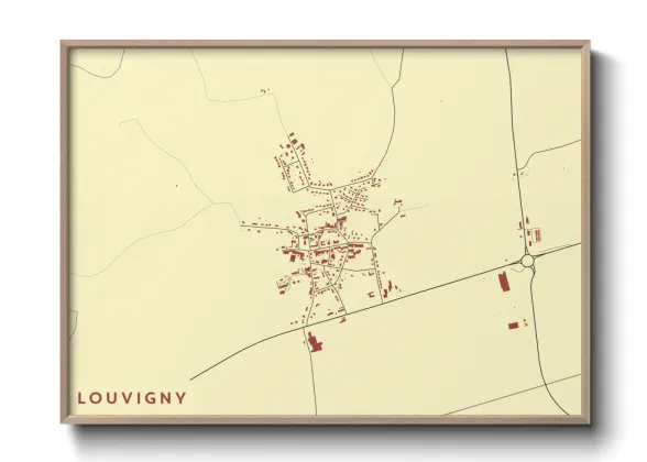 Une affiche de carte sur Louvigny