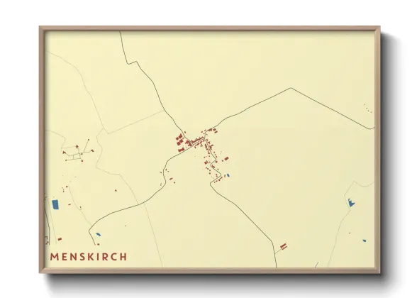 Une affiche de carte sur Menskirch