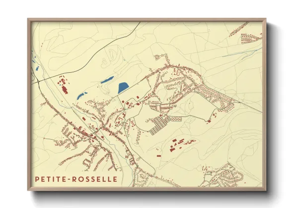 Une affiche de carte sur Petite-Rosselle