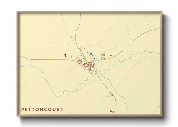 Une affiche de carte sur Pettoncourt