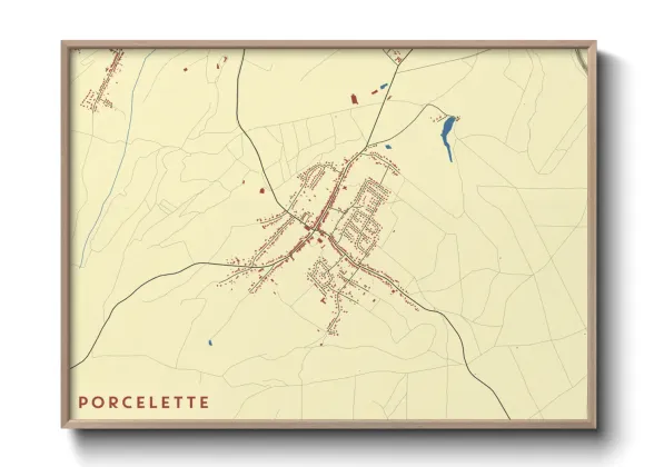 Une affiche de carte sur Porcelette