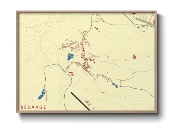 Une affiche de carte sur Rédange