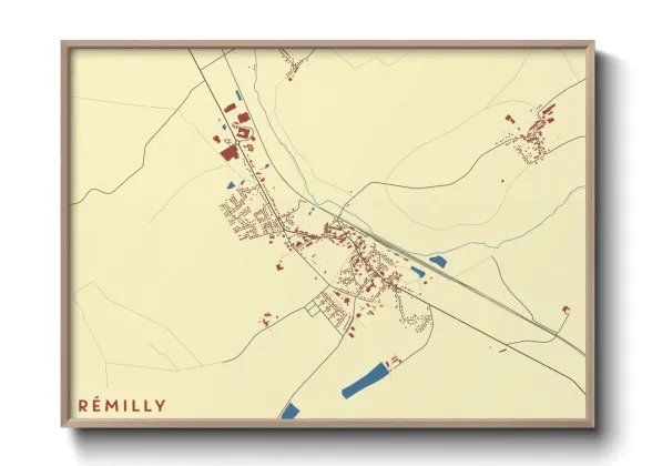 Une affiche de carte sur Rémilly