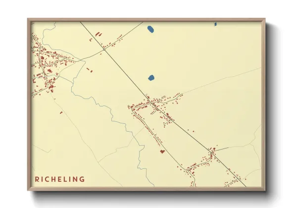 Une affiche de carte sur Richeling