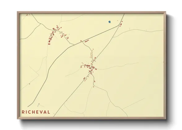 Une affiche de carte sur Richeval