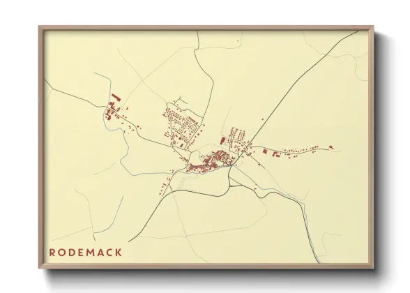 Une affiche de carte sur Rodemack