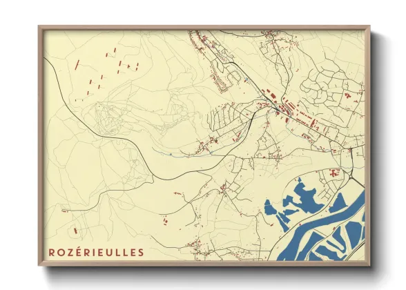 Une affiche de carte sur Rozérieulles