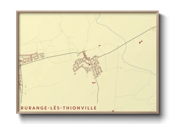 Une affiche de carte sur Rurange-lès-Thionville