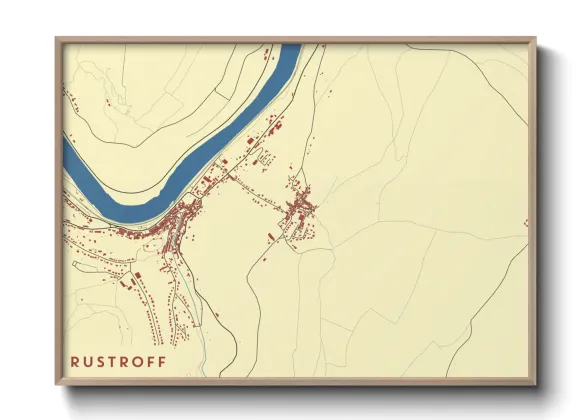 Une affiche de carte sur Rustroff