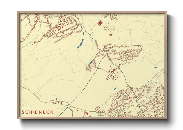 Une affiche de carte sur Schœneck