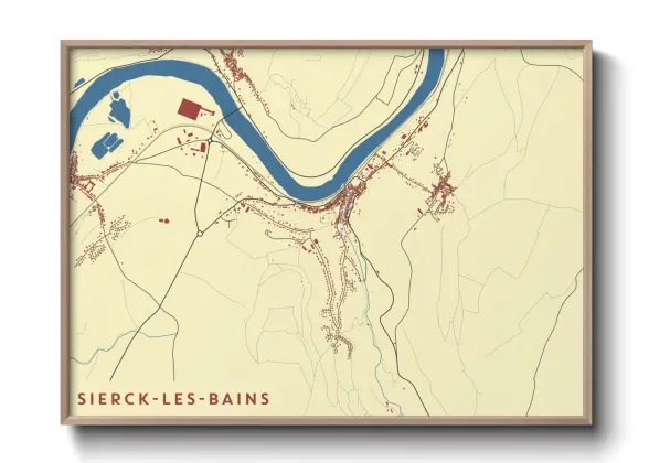 Une affiche de carte sur Sierck-les-Bains