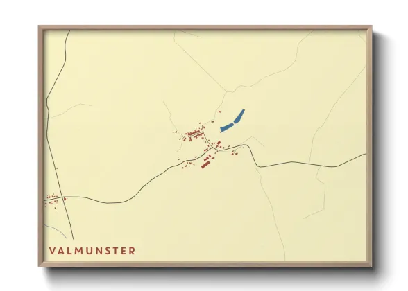 Une affiche de carte sur Valmunster