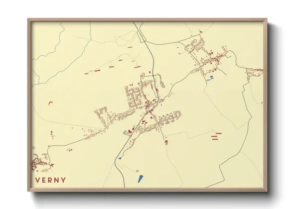 Une affiche de carte sur Verny