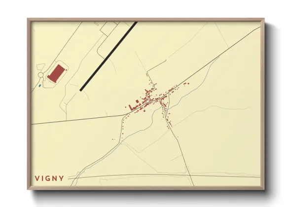 Une affiche de carte sur Vigny