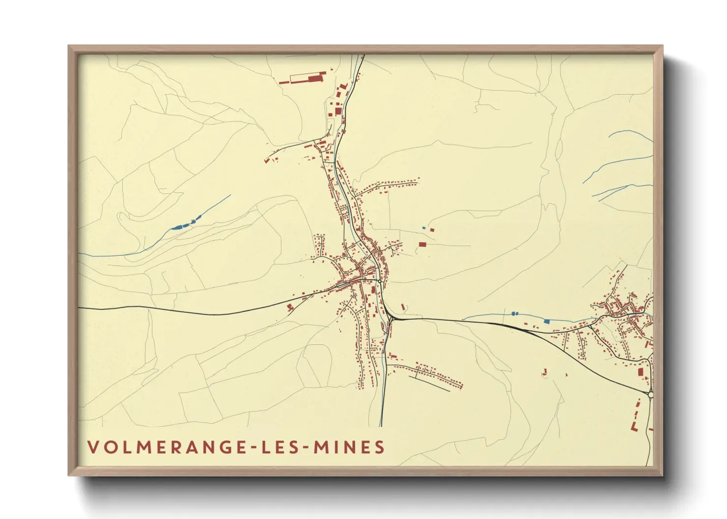 Un poster carteVolmerange-les-Mines