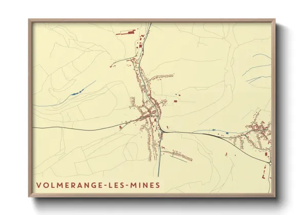 Une affiche de carte sur Volmerange-les-Mines