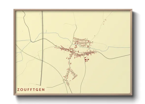 Une affiche de carte sur Zoufftgen