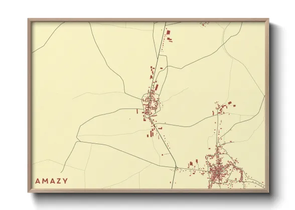 Une affiche de carte sur Amazy