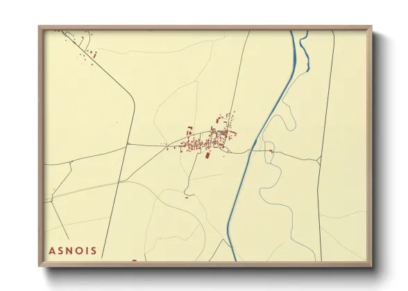 Une affiche de carte sur Asnois