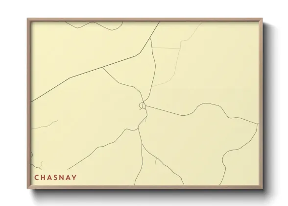 Une affiche de carte sur Chasnay
