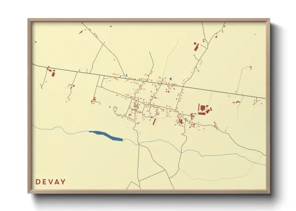 Une affiche de carte sur Devay