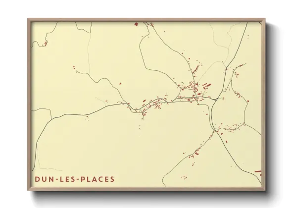 Une affiche de carte sur Dun-les-Places