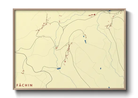 Une affiche de carte sur Fâchin