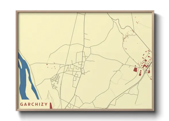 Une affiche de carte sur Garchizy