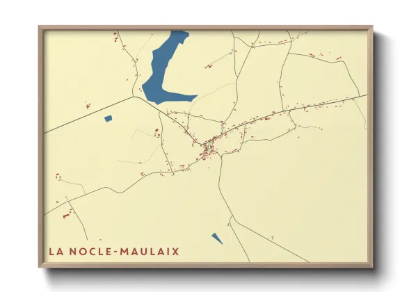 Une affiche de carte sur La Nocle-Maulaix