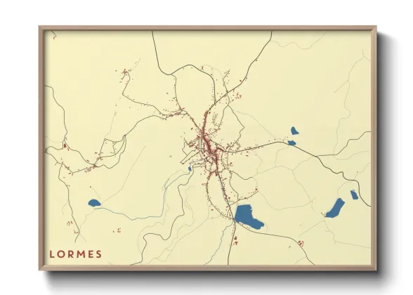 Une affiche de carte sur Lormes
