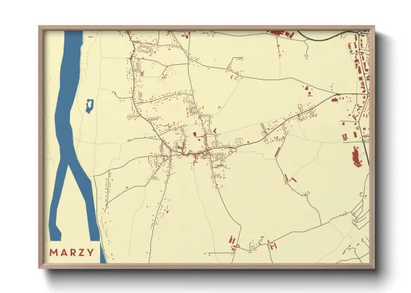 Une affiche de carte sur Marzy
