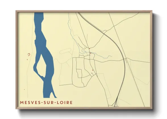 Une affiche de carte sur Mesves-sur-Loire