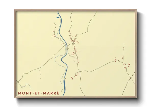 Une affiche de carte sur Mont-et-Marré