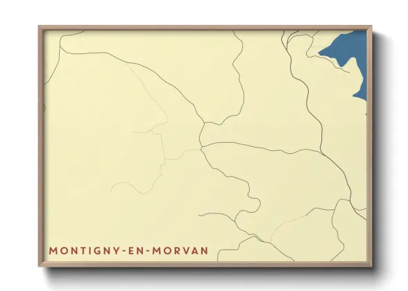 Une affiche de carte sur Montigny-en-Morvan