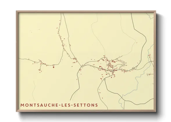 Une affiche de carte sur Montsauche-les-Settons