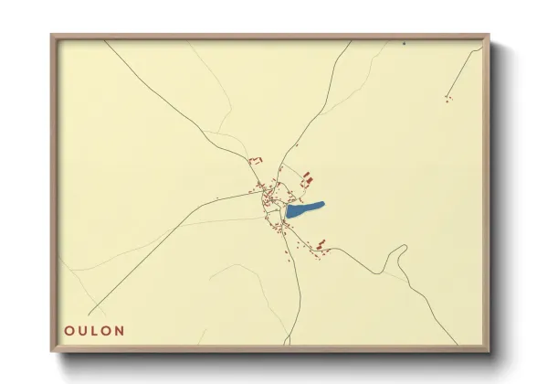 Une affiche de carte sur Oulon