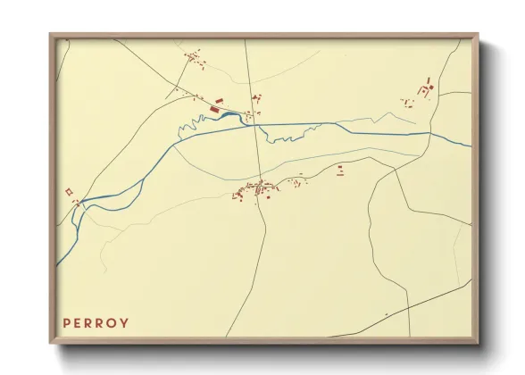 Une affiche de carte sur Perroy