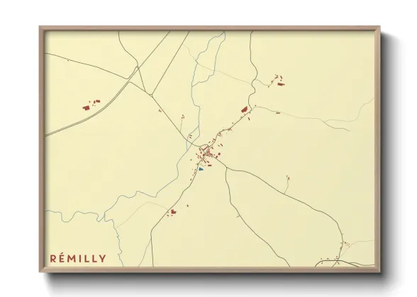 Une affiche de carte sur Rémilly