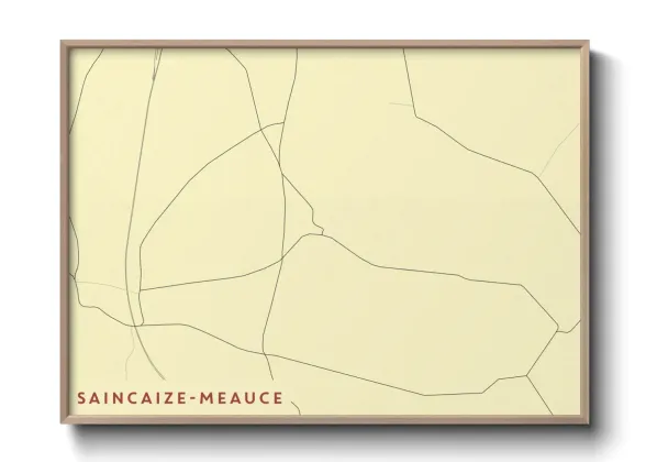 Une affiche de carte sur Saincaize-Meauce