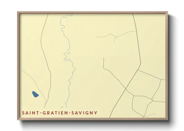 Une affiche de carte sur Saint-Gratien-Savigny
