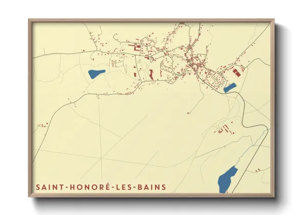 Une affiche de carte sur Saint-Honoré-les-Bains