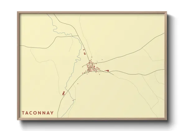 Une affiche de carte sur Taconnay