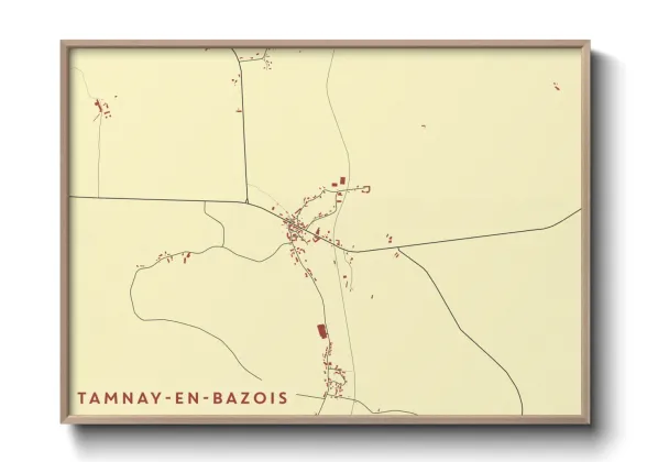 Une affiche de carte sur Tamnay-en-Bazois