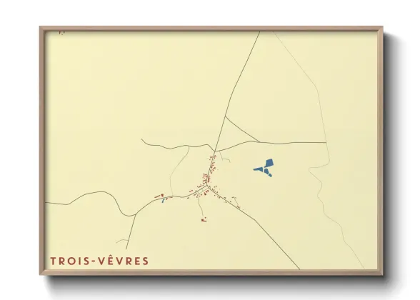 Une affiche de carte sur Trois-Vêvres
