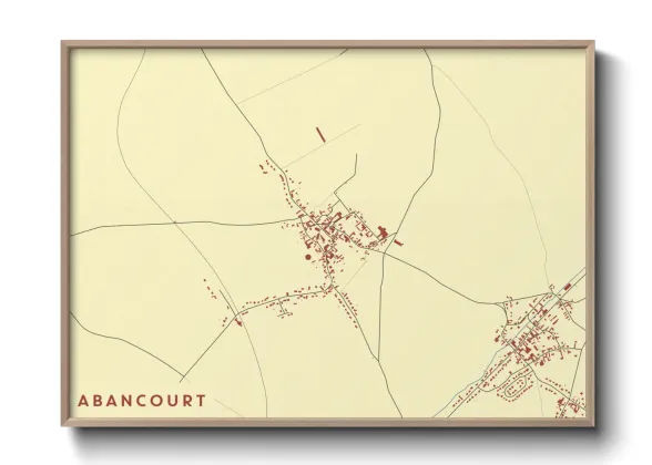 Une affiche de carte sur Abancourt