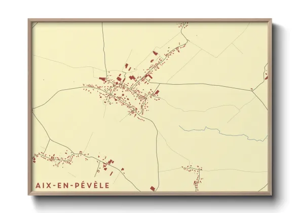 Une affiche de carte sur Aix-en-Pévèle